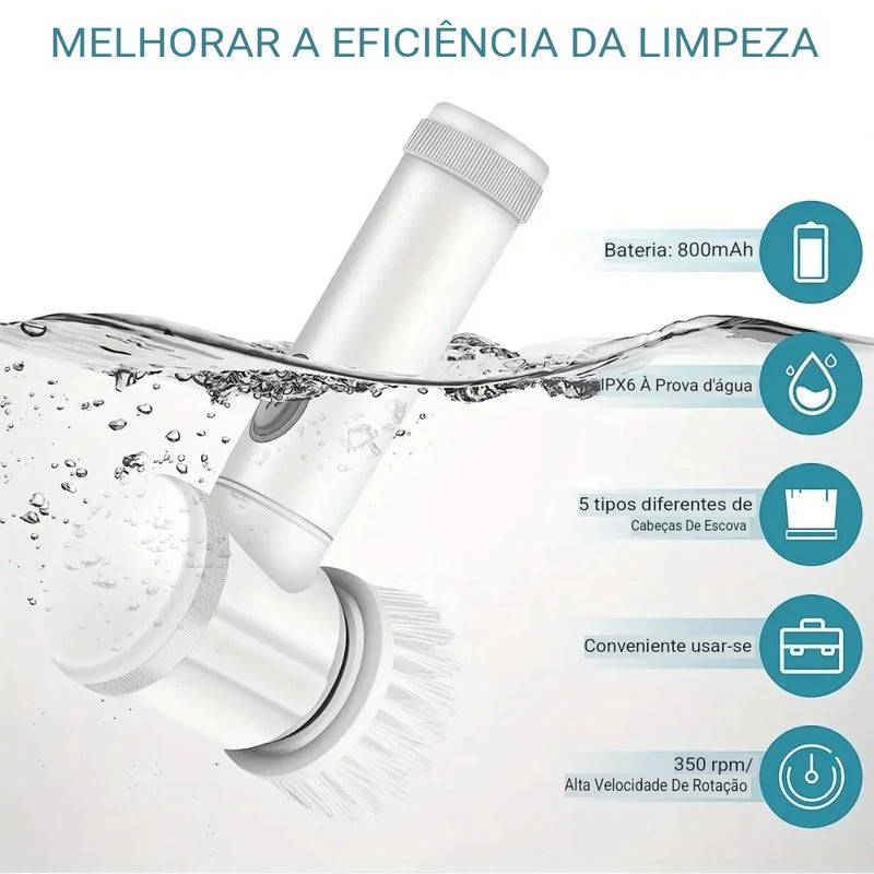 Escova de Limpeza Elétrica 5 em 1